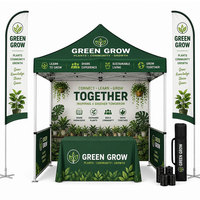 Tente de salon professionnelle en aluminium 10x10, avec logo personnalisé, tente pliante pour événements publicitaires en plein air