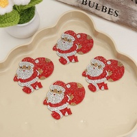 Offre Spéciale à la mode perlé cristal strass patchs bricolage bâton sur adhésif clair strass noël Patch père noël et chaussettes patchs