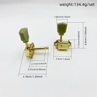 Retro Style Semi Enclosed Jade Tuning Pegs High Quality for LP Electric Guitar Folk Wooden Guitar Accessories