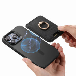 Funda Protectora para Teléfono con Anillo y Tarjetero para iPhone 16/17 Pro/15 Plus/14 Pro/13 Promax/12 Pro/11/8 Plus, Material PU - Product Image 4