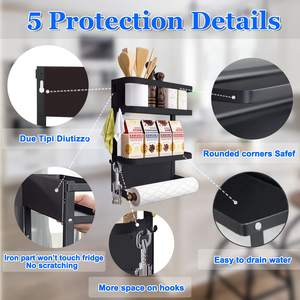 Porte-<span class=keywords><strong>épices</strong></span> magnétique pour réfrigérateur Porte-serviettes en papier magnétique <span class=keywords><strong>Étagère</strong></span> magnétique Organisateur <span class=keywords><strong>à</strong></span> <span class=keywords><strong>épices</strong></span> magnétique pour réfrigérateur - Product Image 3