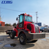 Chargeur frontal avec 4x4 roues motrices mini chargeur télescopique diesel machine 1.5ton 2ton chargeur télescopique avec certificat ce