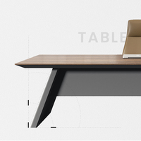 Ensemble de meubles de bureau de luxe moderne, bureau de chef de direction