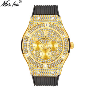 Reloj de Hombre Multifuncional de Alta Gama con Incrustaciones de Diamantes, de Silicona, Resistente al Agua y a la Moda - Product Image 1