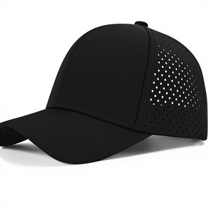 Casquette Snapback Noire à 6 Panneaux en Maille Respirante et Ajustable Unisexe pour Activités de Plein Air Printemps-Été Adulte - Product Image 1