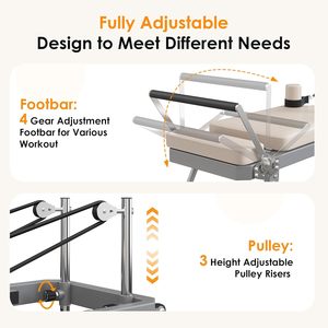 CZFITT Máquina de Pilates Core Bed Fitness de Madera de Arce, Aluminio y ABS - Plegable para Yoga y Pérdida de Peso, Cama Reformer con Caja Conveniente - Product Image 4