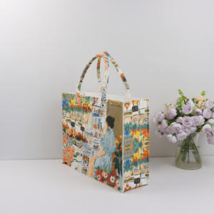 Sac de shopping réutilisable en feutre PET unisexe pour un usage quotidien, sac fourre-tout écologique personnalisé avec logo, sublimation thermique - Product Image 6