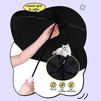 Parapluie de soleil pliable portable de type capsule, protection UV UPF50+, couche noire épaisse anti-UV, résistant au vent, petite taille pour usage quotidien