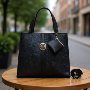 Bolso Tote Fana Alola para Mujer, Negro, Microfibra, Cuero Sintético, Cierre Abierto, Correa Cruzada, Uso Diario Informal, M3728 - Product Image 2