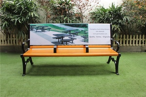 Hot <strong>Sale</strong> Outdoor <strong>Wooden</strong> City <strong>Bench</strong> with Advertisement AD Advertising <strong>Bench</strong> Outdoor - Product Image 3
