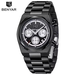 นาฬิกาควอตซ์กันน้ำ BENYAR BY-5204 รุ่นใหม่ แบรนด์ดัง แฟชั่นสำหรับผู้ชาย สายสแตนเลส สไตล์ธุรกิจ ปี 2026 - Product Image 5
