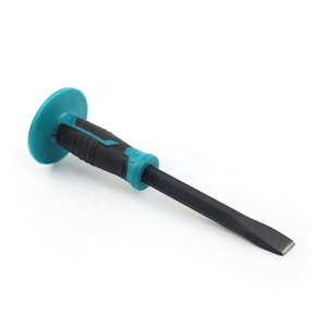 Cincel para piedra OEM económico, cincel en frío para mampostería, rompe rocas con <span class=keywords><strong>hoja</strong></span> pulida y mango de goma de doble color con protección. - Product Image 5