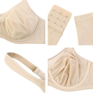 <span class=keywords><strong>Reggiseno</strong></span> senza imbottitura con ferretto, traspirante, tinta unita, taglie 32-54 BCDEFGHI, taglie forti, push-up, a coppa intera, modello 3309 - Product Image 3