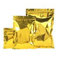 Goud Aluminiumfolie Hersluitbare Ziplock Zakken Food Grade Plastic Verpakking Met Zelfbenoemde Mylar Folie Zakjes Voor Snack Cadeau Verpakking