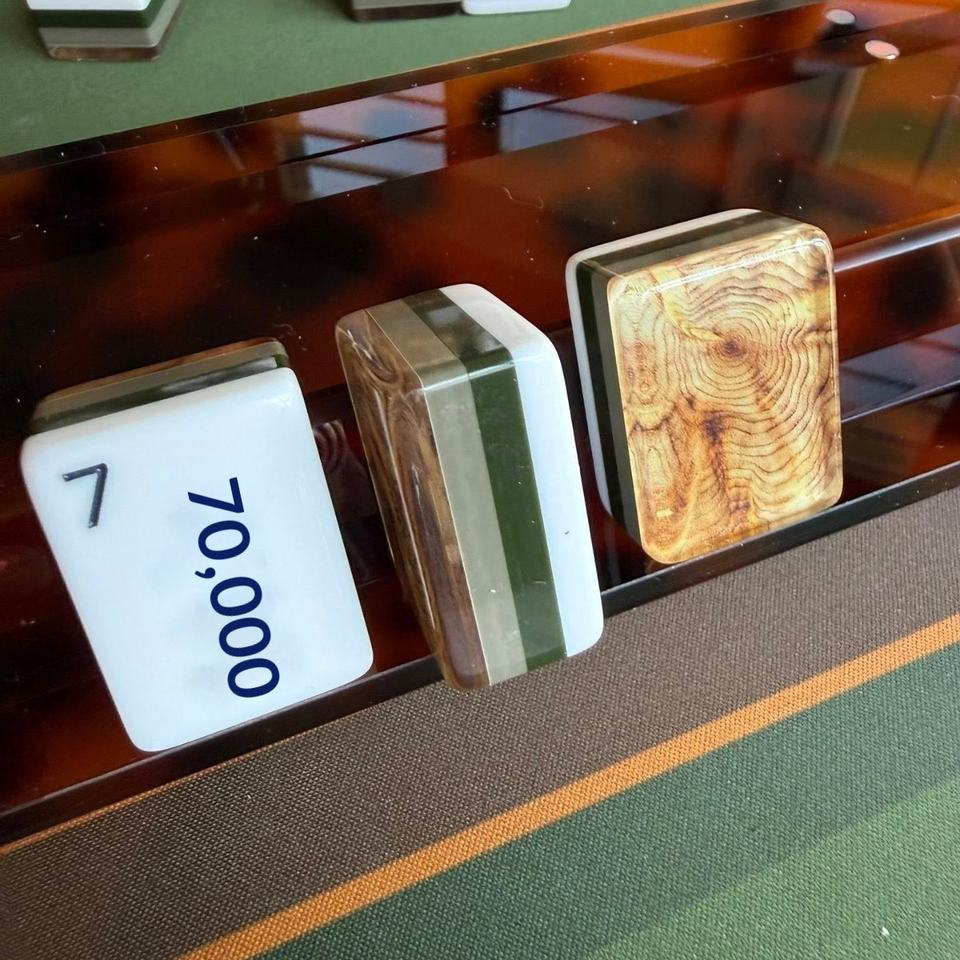 Lexan Graphics Design American-style Wood-grain Cypress Forest Acrylic Mahjong Set 160 Tiles ...