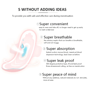 Ultra Yumuşak Tek Kullanımlık Doğum Sonrası Pedleri Süper Emici Konforlu Fabrika Doğrudan Satışı Çin Üretici Fiyatı - Product Image 2