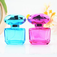 Vente en gros de flacons de parfum en verre carrés vides, personnalisés, de luxe, rechargeables, 25 ml, avec vaporisateur