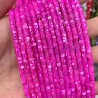 Manik-manik Heishi Cangkang Siput Kuda Liar Grosir 2*4mm, Manik-manik Cangkang Mutiara Pipih Warna-warni untuk Pembuatan Perhiasan DIY Gelang