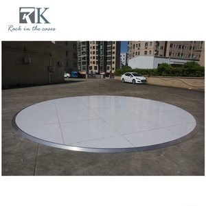 Plataforma de aluminio moderna, redonda y blanca para pista de baile, para decoración de bodas y eventos. - Product Image 3