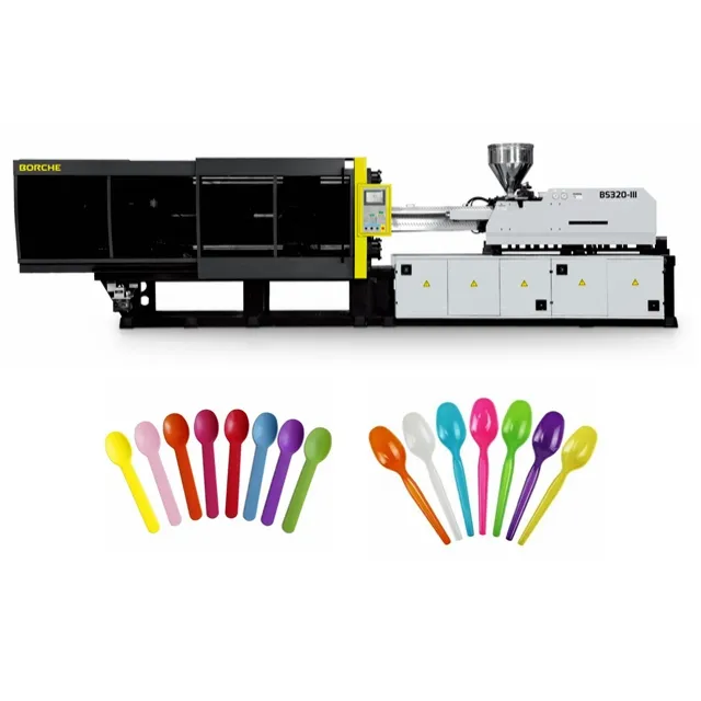 Machine à fabriquer des cuillères à crème glacée, appareil de moulage automatique par injection, couteau à fourchette en plastique de 150 tonnes, livraison gratuite