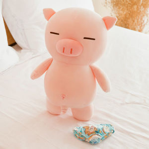 Peluche a forma di maiale da spiaggia, carino <span class=keywords><strong>e</strong></span> coccoloso, imbottito in cotone PP, cuscino antistress, costumi rimovibili <span class=keywords><strong>e</strong></span> indossabili, statuetta divertente - Product Image 4