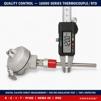 Ensemble thermocouple et RTD HUADONG Modèle 16000, norme américaine, avec sonde à thermowell percé solide 6000, K E J T Pt100
