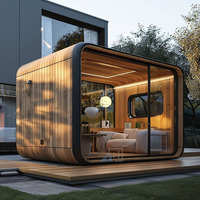 Cabine de bureau préfabriquée en acier de 10 pieds sur 20 pieds, petite maison avec chambre, design moderne