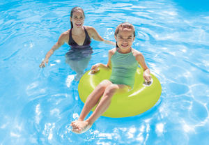Bouée de natation adulte confortable en PVC <span class=keywords><strong>INTEX</strong></span> 59258 avec poignée colorée surdimensionnée, bouée épaissie pour enfant, design simple - Product Image 4