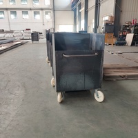 Chariot à benne basculante en acier, chariot à déchets métallique sur mesure, chariot à benne basculante galvanisé, chariot à ordures industriel, camion à benne basculante OEM ODM