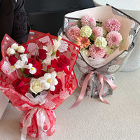 Kertas Pembungkus Bunga Hydrangea Xihuanong, Kertas Tisu Korea Semi Transparan Tahan Air OPP Gaya Cina Grosir Florist