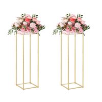 Support à fleurs élégant en métal doré, décoration de table élégante pour les mariages, centre de table et décorations de table pour les mariages