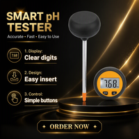 Testeur de pH numérique intelligent PH328 3-en-1 avec mesure de la température et de l'humidité, en ABS, pour usage agricole et en verger, OEM
