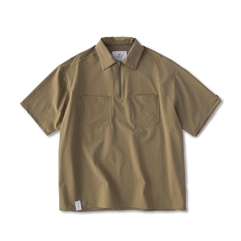 トップス Peels Half Zip Up Work Shirt 1/2 Zip Shirts