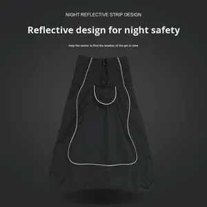 बड़े कुत्तों के लिए आधुनिक शीतकालीन कोट वाटरप्रूफ बर्फ-प्रूफ फ्लेक्स-लाइन कपास क्रॉस-बॉर्डर मोटी गर्म पालतू जानवर ठोस रंग की आपूर्ति करता है - Product Image 3