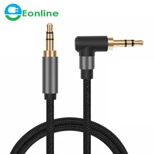 在线汽车Aux线1.5米尼龙插孔音频电缆3.5毫米至3.5毫米Aux电缆公对公布音频Aux电缆黄金适用于Iphone