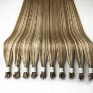 Plucharm Wholesale Price Hign Quality Cuticle Aligned Human Hair Products Nano Tip Hair Extension