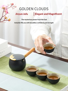 Tetera China de Cerámica Kung Fu, Diseño Jinyunjufu, de Alta Gama, Estilo Ligero y Lujoso, Fácil de Apilar, Apta para Lavavajillas, para Uso Diario en Casa u Oficina - Product Image 4