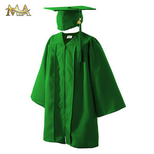 Vestido y gorra de graduación para niños de fábrica, vestido de graduación azul real de poliéster mate para niños, logotipo de colores personalizado - Product Image 4