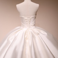 Robe de mariée unie 3737 en satin style corset, robe de mariée de luxe, robe de mariée grande taille, robe de bal