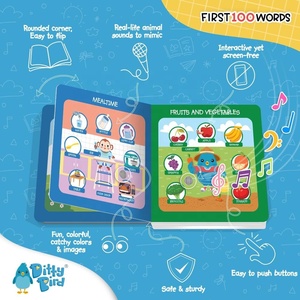 Livres parlants 100 mots pour bébés Livres interactifs pour tout-petits pour enfants avec de superbes images - Product Image 3
