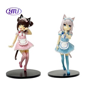 Figurines d'anime en PVC de dessins animés japonais, 2 styles, 18 cm, Cos, mignonnes figurines d'animaux, chat, chocolat, servante, filles sexy, <span class=keywords><strong>manga</strong></span> - Product Image 1