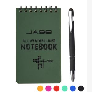 Notebook Cetak Kustom Tulis Dalam Hujan Tahan Cuaca Hijau Merah Biru Hitam Semua Cuaca Notebook Lapangan Universal dengan Pena - Product Image 2