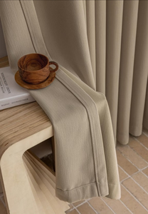 Cortinas de Chenille de Doble Cara, Estilo Francés, Ligeras y de Lujo, Ecológicas, para Todas las Estaciones, Color Crema, Opacas, para Salas de Estar - Product Image 6