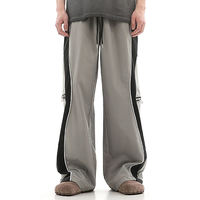 Pantalon de survêtement décontracté taille mi-haute pour homme, coupe droite ample, avec cordon de serrage, en nylon – Grande Vente