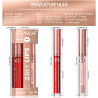 Lip Glaze Velvet 2 in 1 Private Label, Lipstik Cair Matte Anti Lengket di Gelas, Tahan Air, Tahan Lama