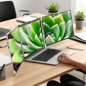 Foldable <strong>Dual</strong> Portable Monitors 14/15/16 Inch Matte Screen Aluminum Alloy <strong>Dual</strong> Monitor Portable for Laptop/Phone - Product Image 5