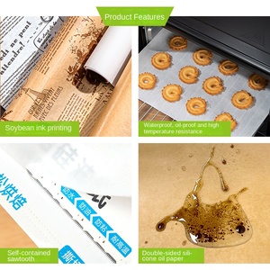 Arriart, venta al por mayor, papel de pergamino desechable para hornear, Jumbo rollo, hoja de papel para hornear personalizada, rollo de papel para hornear antiadherente - Product Image 2