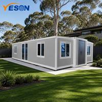Maison conteneur extensible extra large Yeson de 40 pieds, villa modulaire préfabriquée spacieuse à 3 chambres pour la vie en famille