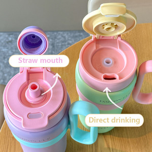 แก้วน้ำสุญญากาศดีไซน์ใหม่ความจุขนาดใหญ่ 30 ออนซ์ 900 มล. แก้วกาแฟพกพาสำหรับเดินทาง แก้วเก็บความร้อนพร้อมหูจับ - Product Image 4