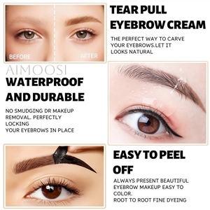 Kit de teinture pour sourcils en gel <span class=keywords><strong>semi</strong></span>-<span class=keywords><strong>permanent</strong></span> à effet peeling, imperméable, naturel, pour sourcils, <span class=keywords><strong>mascara</strong></span> teinté, teinture, vente en gros - Product Image 3